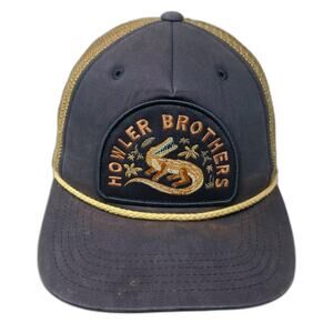 Howler Brothers Blue Gold Trucker Hat One Size Embroidered Patch Snapback
